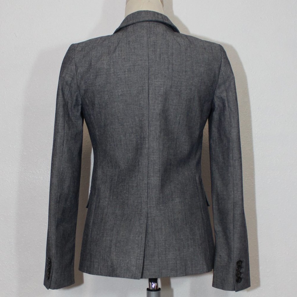J. Crew Chambray Regent One Button Women's Blazer… - image 2